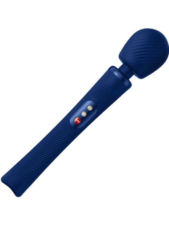 FUN FACTORY VIM WAND RUMBLE VIBRADOR RECARGABLE SILICONA AZUL MEDIANOCHE