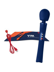 FUN FACTORY VIM WAND RUMBLE VIBRADOR RECARGABLE SILICONA AZUL MEDIANOCHE