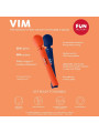 FUN FACTORY VIM WAND RUMBLE VIBRADOR RECARGABLE SILICONA AZUL MEDIANOCHE