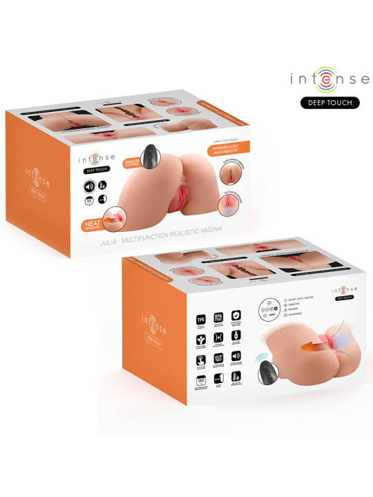 INTENSE DEEP TOUCH JULIA MASTURBADOR VAGINA CON EFECTO SUCCION CALOR VIBRACION Y VOZ CON CONTROL REMOTO 9 KG
