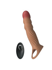 PRETTY LOVE FUNDA PARA PENE TEXTURIZADA CON VIBRACION Y CONTROL REMOTO