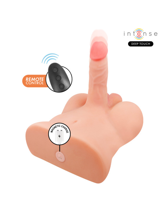 INTENSE DEEP TOUCH DAMIEN TORSO CON DILDO REALISTICO CON EMPUJE Y VIBRACION CONTROL REMOTO 35 KG