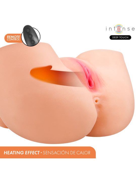INTENSE DEEP TOUCH GINGER MASTURBADOR VAGINA CON EFECTO SUCCION CALOR VIBRACION Y VOZ CON CONTROL REMOTO 53 KG