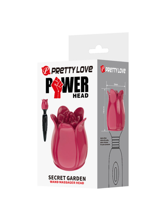 PRETTY LOVE SECRET GARDEN CABEZAL MASAJEADOR ROSA
