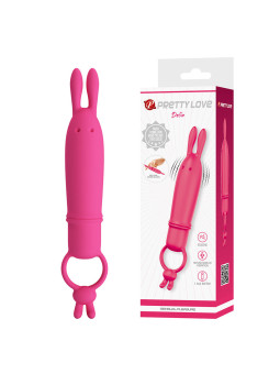 PRETTY LOVE DELIA VIBRADOR RABBIT CON ANILLO DE SUJECION