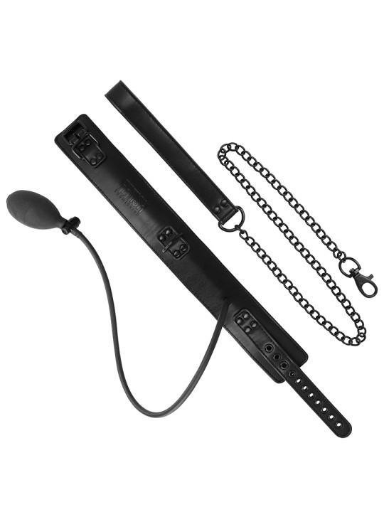 FETISH SUBMISSIVE BONDAGE COLLAR BONDAGE INFLABLE CON TIRADOR