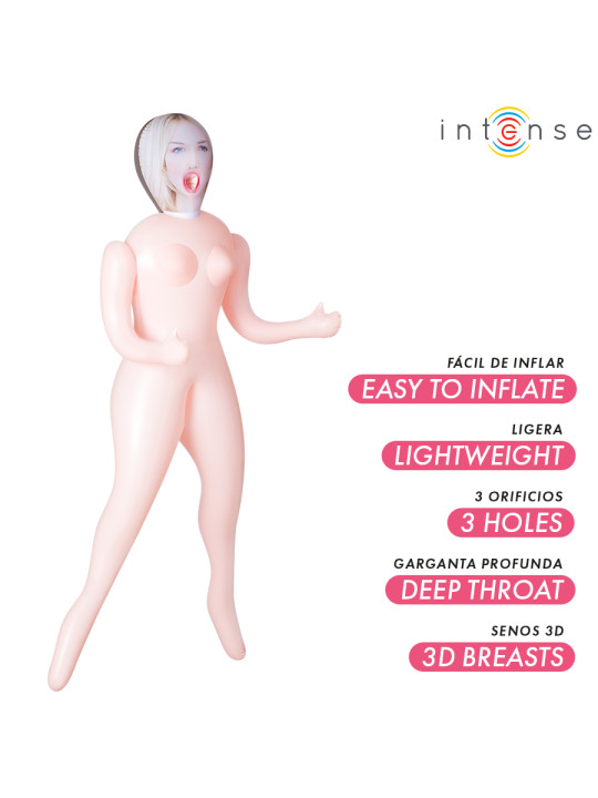 INTENSE DOLLS INGRID MUNECA HINCHABLE CON TRES ORIFICIOS