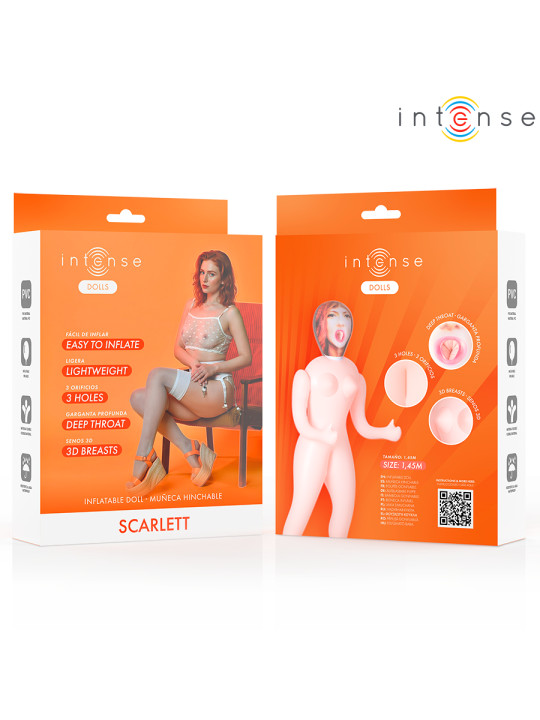 INTENSE DOLLS SCARLETT MUNECA HINCHABLE CON TRES ORIFICIOS