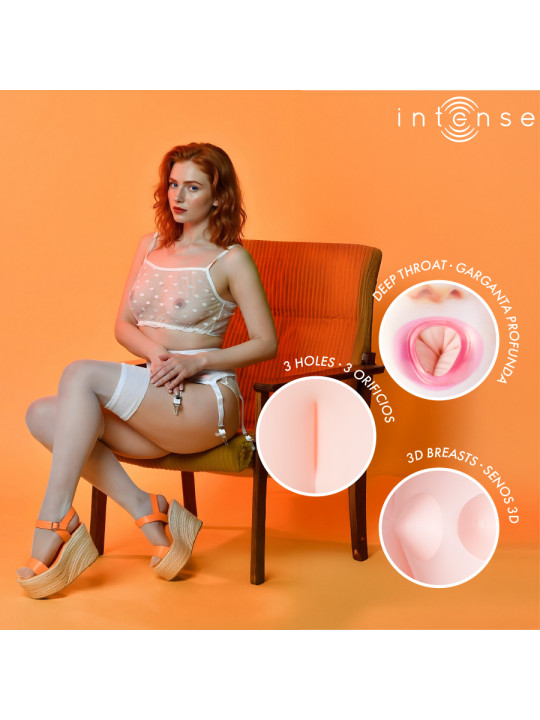 INTENSE DOLLS SCARLETT MUNECA HINCHABLE CON TRES ORIFICIOS