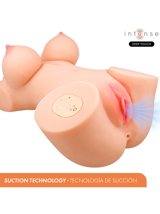 INTENSE DEEP TOUCH VERO TORSO VAGINA CON EFECTO SUCCION CALOR VIBRACION Y VOZ CON CONTROL REMOTO 55 KG