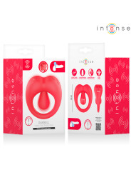 INTENSE RUSSELL ANILLO VIBRADOR CON ESTIMULACION DE CLITORIS ROJO