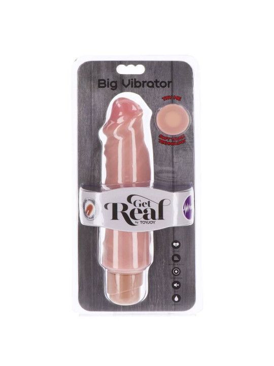 VIBRADOR REALISTA DOBLE DENSIDAD 20,5 CM NATURAL DE LA MARCA GET REAL
