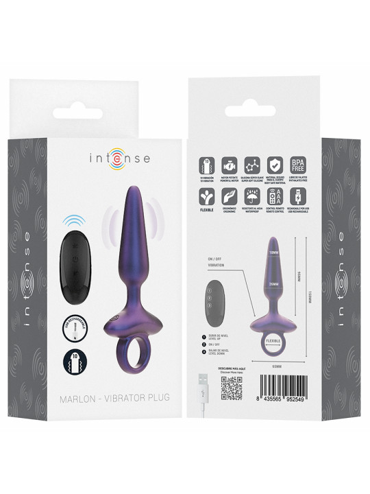 INTENSE MARLON PLUG ANAL VIBRADOR MODELO 4 CONTROL REMOTO