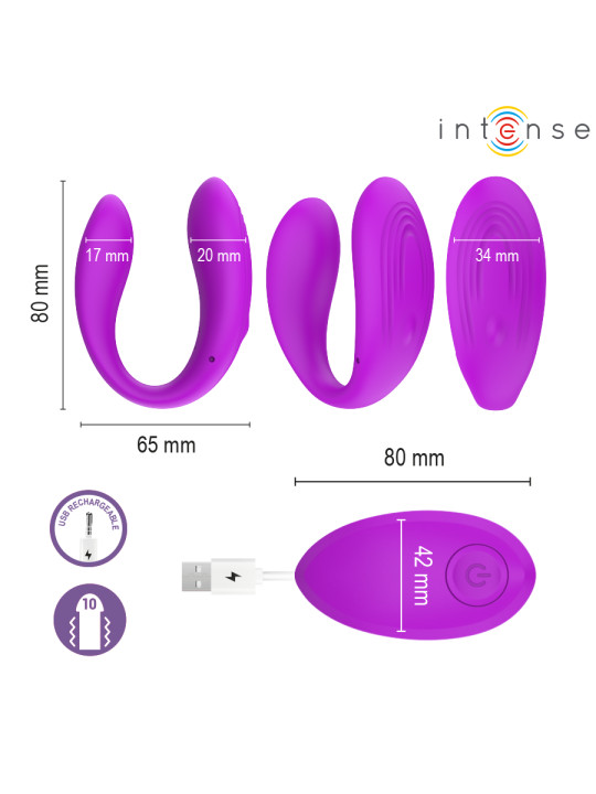 INTENSE NORA ESTIMULADOR DE PINZA CON VIBRACION MORADO