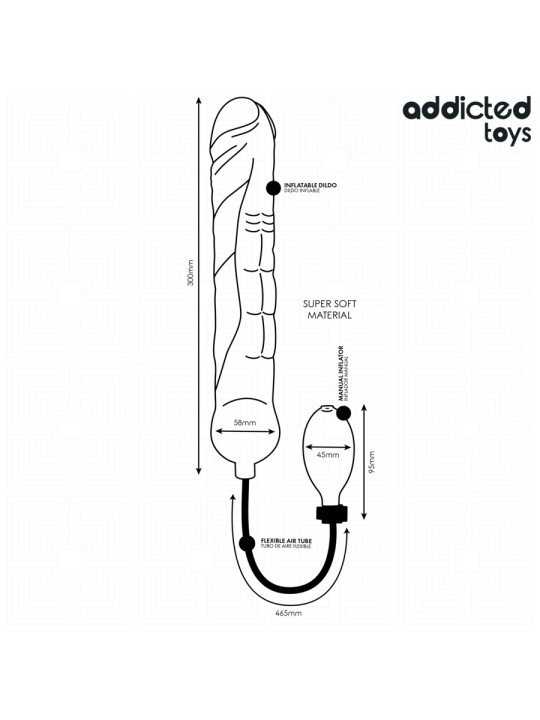 ADDICTED TOYS DILDO INFLABLE XL MODELO 3