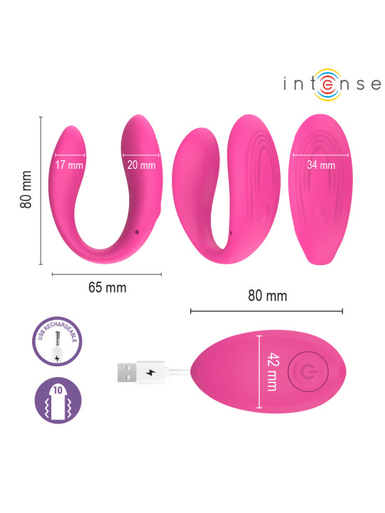 INTENSE NORA ESTIMULADOR DE PINZA CON VIBRACION ROSA