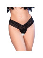 CHILIROSE CR 4885 TANGA CON ENTREPIERNA ABIERTA NEGRO M