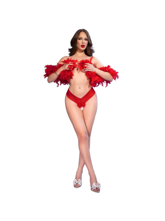 CHILIROSE CR 4885 TANGA CON ENTREPIERNA ABIERTA ROJO XL