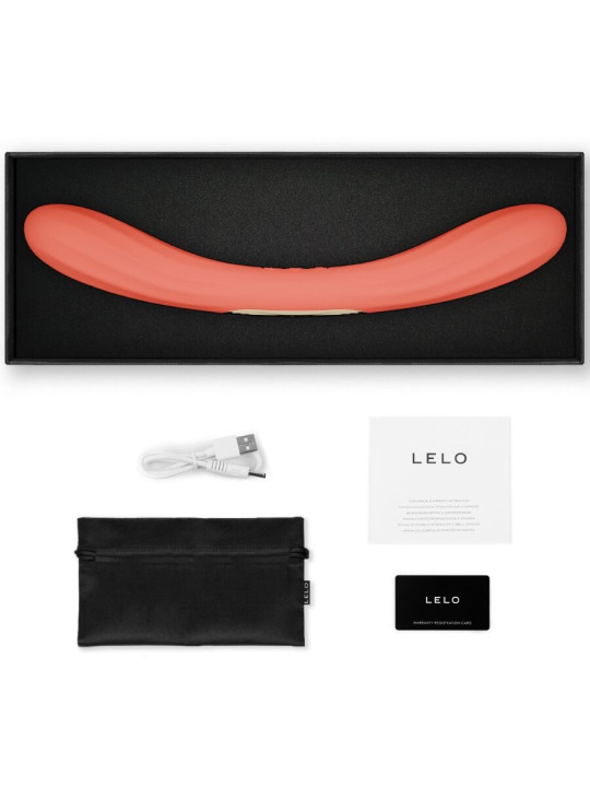 LELO BOOMERANG VIBRADOR DE DOBLE EXTREMO ROJO CORAL