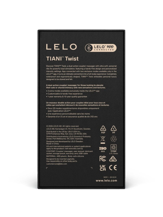 LELO TIANI TWIST VIBRADOR PARA PAREJAS CELESTE
