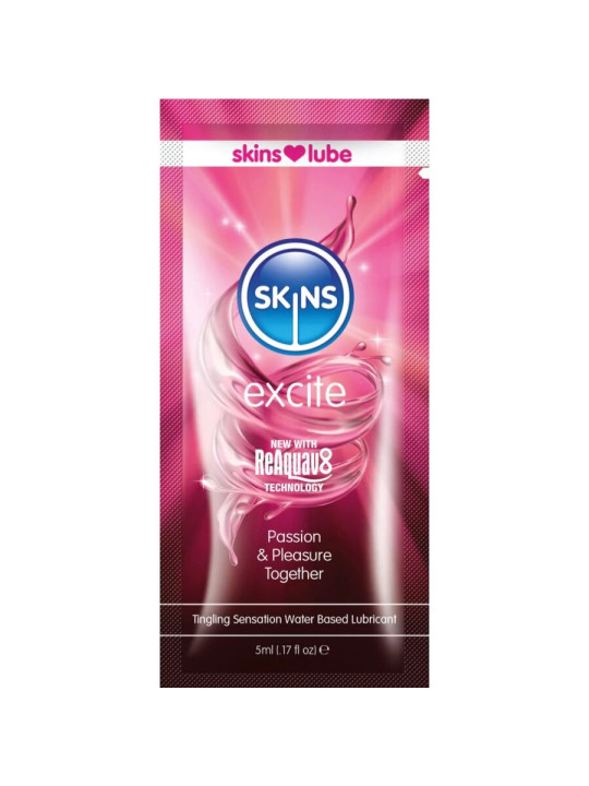 SKINS EXCITE LUBRICANTE BASE DE AGUA MONODOSIS 5 ML