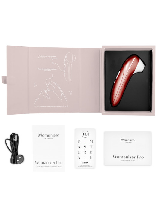 WOMANIZER PRO VIBRANT ESTIMULADOR DE CLITORIS BURDEOS