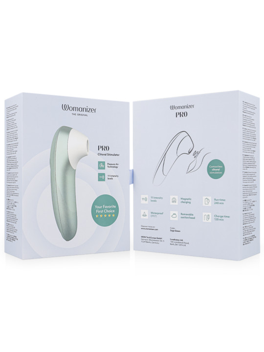 WOMANIZER PRO VIBRANT ESTIMULADOR DE CLITORIS VERDE SALVIA
