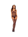 PASSION BS119 BODYSTOCKING FLORAL NEGRO