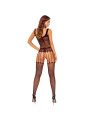 PASSION BS119 BODYSTOCKING FLORAL NEGRO
