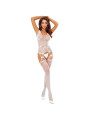 PASSION BS120 BODYSTOCKING FLORES BLANCO