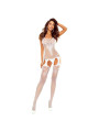 PASSION BS121 BODYSTOCKING EFECTO LIGUERO BLANCO