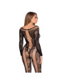 LEG AVENUE 89369 JUMPSUIT DE RED Y ENCAJE NEGRO TALLA UNICA