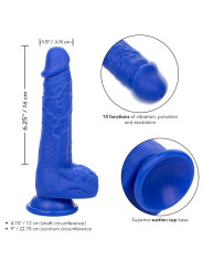 DILDO REALISTICO VIBRADOR 10 MODOS SILICONA IMPERMEABLE DE LA MARCA CALEXOTICS