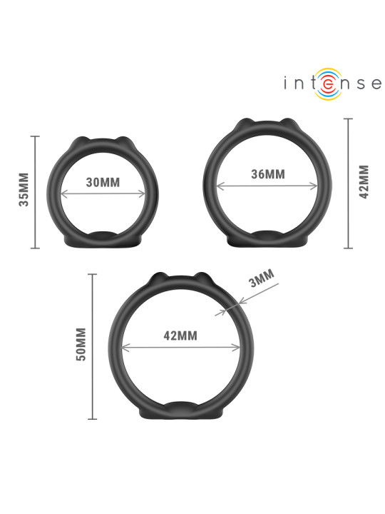 INTENSE PETER SET DE 3 ANILLOS MODELO 9