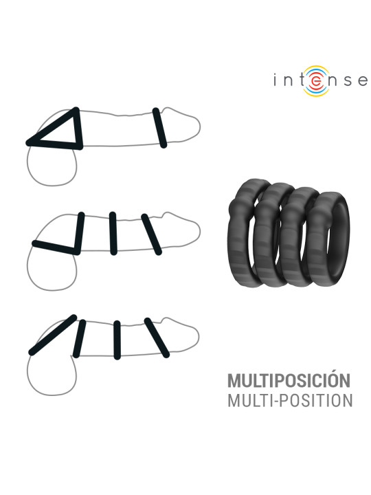 INTENSE MICHIEL SET DE 4 ANILLOS MODELO 10