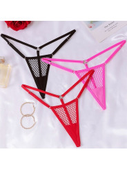 CHILIROSE CR 4856 MICRO TANGA REJILLA ROJO S M