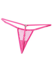CHILIROSE CR 4856 MICRO TANGA REJILLA ROSA NEON S M