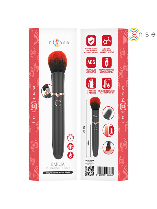 INTENSE EMILIA VIBRADOR BROCHA CON EFECTO CALOR 16 CM