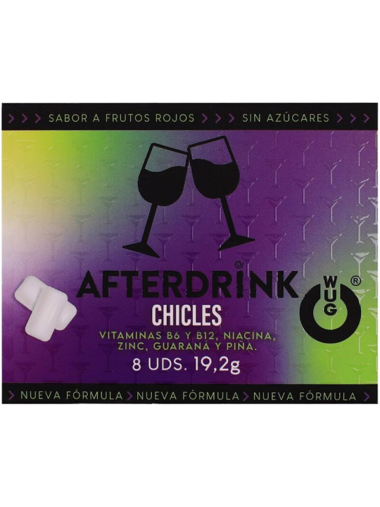 WUG After Drink El chicle funcional que te ayuda a recuperar energia tras la noche BLISTER 8 UDS