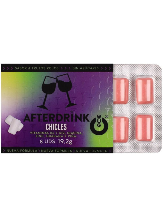 WUG After Drink El chicle funcional que te ayuda a recuperar energia tras la noche BLISTER 8 UDS
