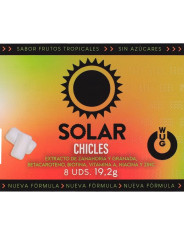 WUG solar El chicle funcional con vitaminas y zinc sabor frutos tropicales BLISTER 8 UDS