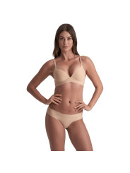 BYE BRA PACK 2 TANGAS INVISIBLES BEIGE Y NEGRO TALLA S