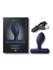 ROCKS OFF NOVA ORBITAL PREMIUM PLUG ANAL RECARGABLE 16 FUNCIONES AZUL
