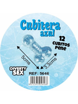 DIABLO PICANTE CUBITERA 12 PENES SILICONA DURA PARA COLGAR AZUL