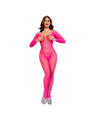 CHILIROSE CR 4894 BODYSTOCKING MALLA ROSA NEON S M