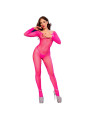 CHILIROSE CR 4894 BODYSTOCKING MALLA ROSA NEON S M