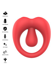 INTENSE RUSSELL ANILLO VIBRADOR CON ESTIMULACION DE CLITORIS ROJO