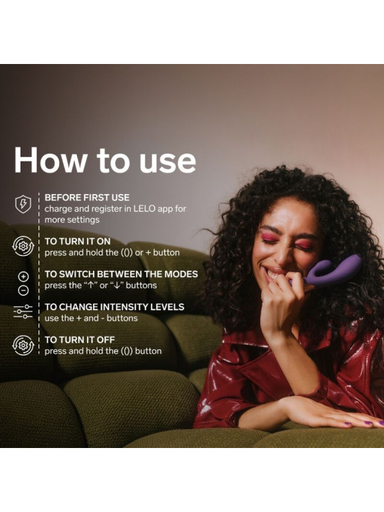 LELO INA THRUST VIBRADOR RABBIT CON EMPUJE MORADO