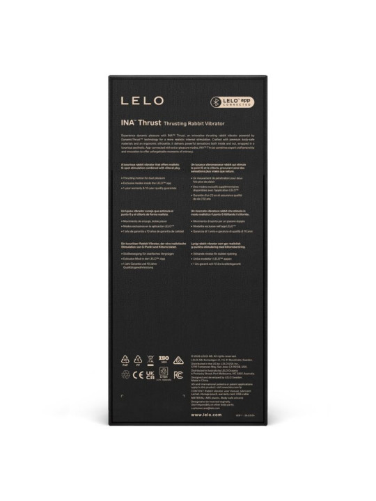 LELO INA THRUST VIBRADOR RABBIT CON EMPUJE NEGRO