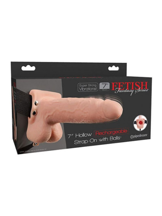 FETISH FANTASY SERIES STRAP ON HUECO REALISTA VIBRADOR CON TESTICULOS 178 CM
